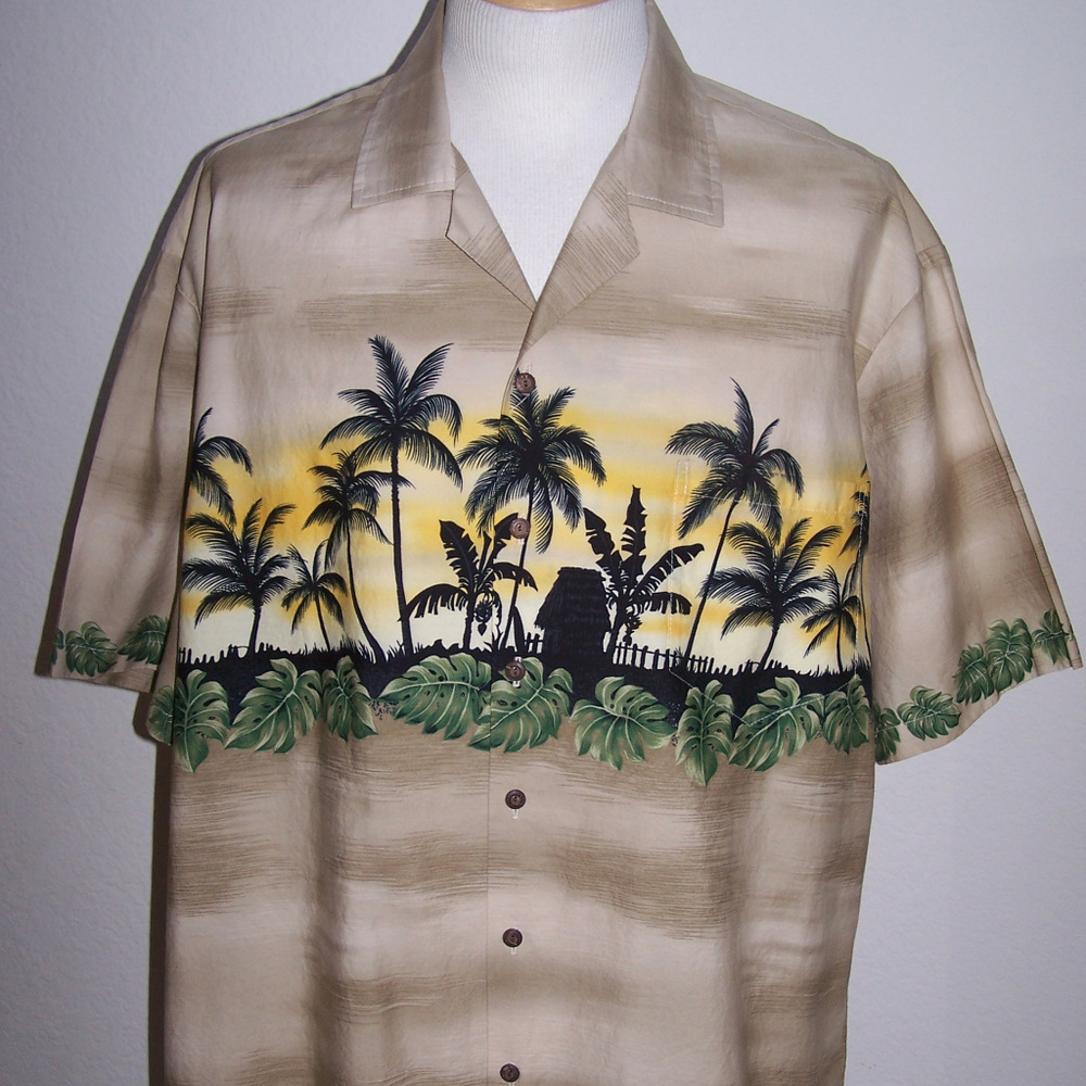 WINNIE FASHION HAWAIIAN SHACK CAMP SHIRT S2790